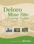 Deloro. Mine Site. Cleanup Project. Protecting our environment. 1