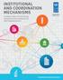 INSTITUTIONAL AND COORDINATION MECHANISMS. Guidance Note on Facilitating Integration and Coherence for SDG Implementation