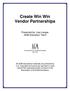 Create Win Win Vendor Partnerships