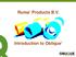 Ruma Products B.V. Introduction to Oblique