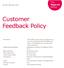 Updating Customer Feedback Policy