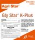 Gly Star. K-Plus SPECIMEN LABEL CAUTION KEEP OUT OF REACH OF CHILDREN
