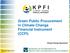 Green Public Procurement in Climate Change Financial Instrument (CCFI) Climate Change Department