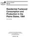 Residential Fuelwood Consumption and Production in the Plains States, 1994