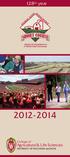 128 th year College of. Agricultural & Life Sciences UNIVERSITY OF WISCONSIN MADISON