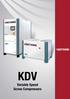 KDV Variable Speed Screw Compressors