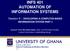 INFS 401 AUTOMATION OF INFORMATION SYSTEMS