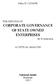CORPORATE GOVERNANCE OF STATE OWNED ENTERPRISES