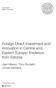 Foreign Direct Investment and Innovation in Central and Eastern Europe: Evidence from Estonia