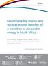 Quantifying the macro- and socio-economic benefits of a transition to renewable energy in South Africa