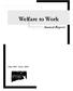 Welfare to Work. Annual Report