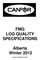 FMG LOG QUALITY SPECIFICATIONS. Alberta Winter 2012