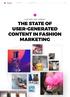 THE STATE OF USER-GENERATED CONTENT IN FASHION MARKETING