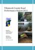 Tillamook County Road Performance Report 2011