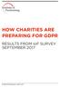 HOW CHARITIES ARE PREPARING FOR GDPR