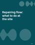 Repairing flow: what to do at the site