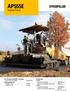AP555E. Asphalt Paver. Cat C4.4 Engine with ACERT Technology. Paving Ranges AS4252C. Operating Weight with. Maximum Paving Width w/extensions AS4251C