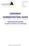 FORESIGHT ADMINISTRATION GUIDE