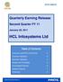 Quarterly Earning Release. HCL Infosystems Ltd. Table of Contents