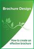 Brochure Design. How to create an effective brochure