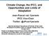Climate Change, the IPCC, and Opportunities and Limits of Adaptation