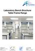 Laboratory Bench Brochure Table Frame Range
