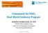 Framework for FDA s Real-World Evidence Program