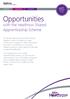 Opportunities. with the Heathrow Shared Apprenticeship Scheme
