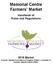 Memorial Centre Farmers Market Handbook of Rules and Regulations