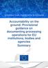 Accountability on the ground: Provisional guidance on documenting processing operations for EU institutions, bodies and agencies Summary