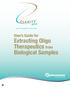User s Guide for. Extracting Oligo Therapeutics from Biological Samples