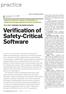 Verification of Safety-Critical Software