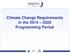 Climate Change Requirements in the Programming Period