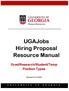 UGAJobs Hiring Proposal Resource Manual. Grad/Research/Student/Temp Position Types