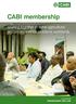 CABI membership. working together to solve agricultural and environmental problems worldwide.   KNOWLEDGE FOR LIFE