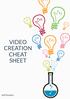 VIDEO CREATION CHEAT SHEET