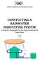 CONSTUCTING A RAINWATER HARVESTING SYSTEM A step-by-step guide for local governments in Lagos State