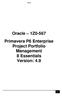 1Z Oracle 1Z0-567 Primavera P6 Enterprise Project Portfolio Management 8 Essentials Version: 4.9