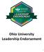 Ohio University Leadership Endorsement