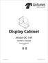 Display Cabinet. Model DC-14R owner s manual. Manufacturing Numbers:   P/N Rev. A 12/16