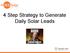 4 Step Strategy to Generate Daily Solar Leads