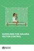 GUIDELINES FOR MALARIA VECTOR CONTROL