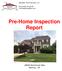 Pre-Home Inspection Report