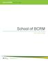 School of BCRM 2019 Course Catalog
