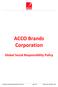 ACCO Brands Corporation. Global Social Responsibility Policy