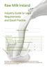 Raw Milk Ireland. Industry Guide to Legal Requirements and Good Practice TABLE OF CONTENTS