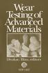 Wear Testing of Advanced Materials