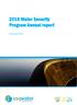 2018 Water Security Program Annual report. December 2018