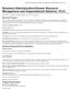 Business Administration/Human Resource Management and Organizational Behavior, Ph.D.
