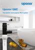 Uponor Q&E. The world s most popular PE-X system